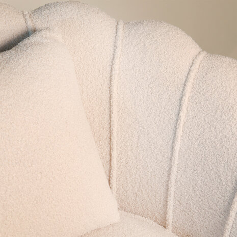 Lizzely Garden & Living Fauteuil zitbank 1 persoons Belle teddy beige