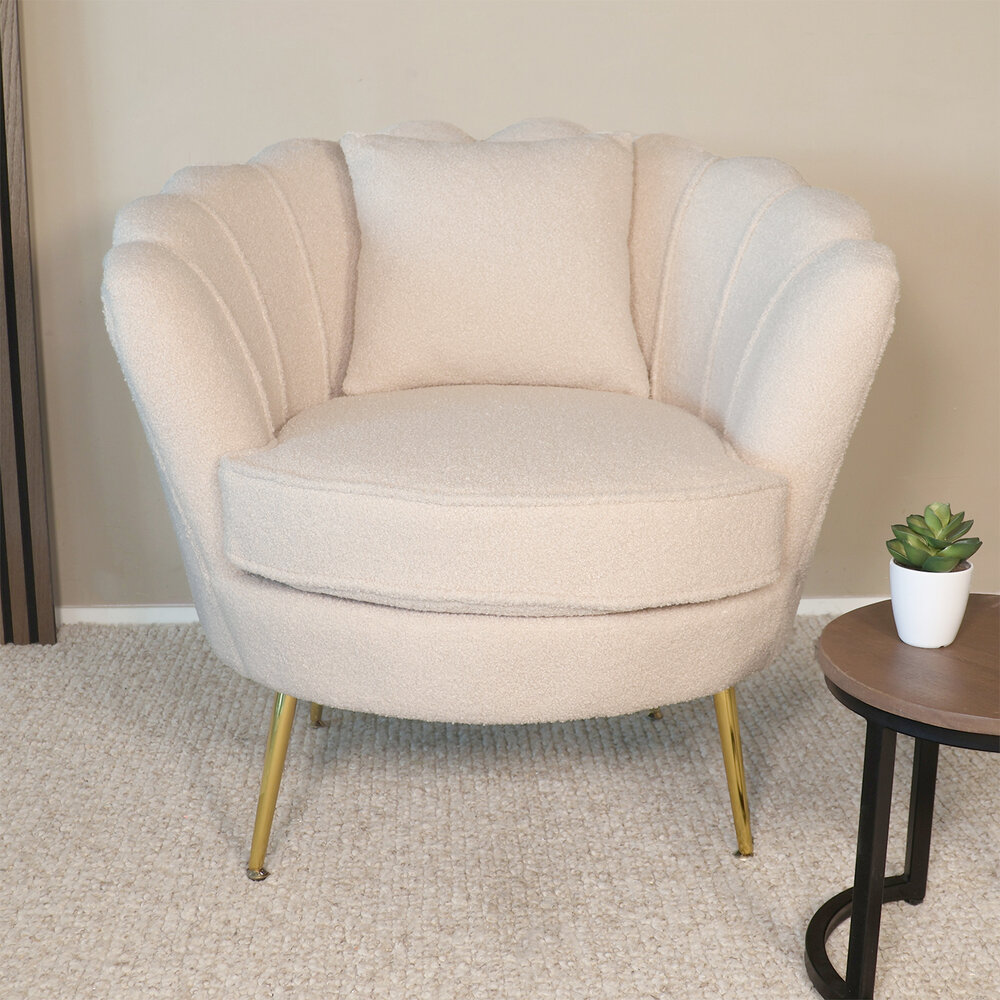 Fauteuil zitbank 1 persoons Belle teddy beige