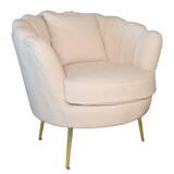 Lizzely Garden & Living Fauteuil zitbank 1 persoons Belle teddy beige