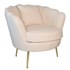 Lizzely Garden & Living Fauteuil zitbank 1 persoons Belle teddy beige