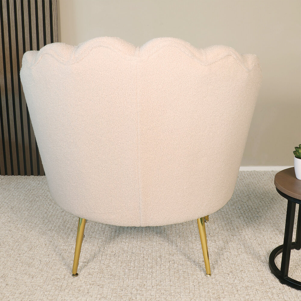 Fauteuil zitbank 1 persoons Belle teddy beige