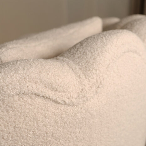 Lizzely Garden & Living Fauteuil zitbank 1 persoons Belle teddy beige