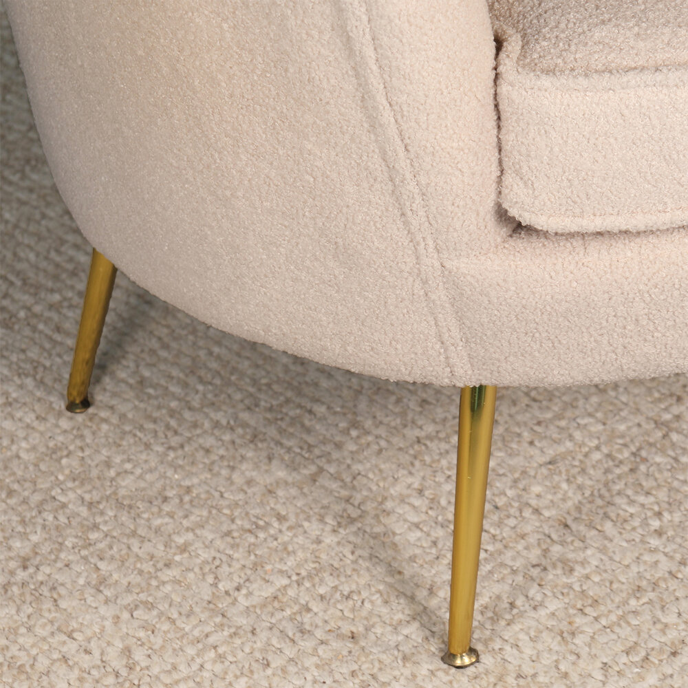 Fauteuil zitbank 1 persoons Belle teddy beige