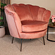 Lizzely Garden & Living Fauteuil zitbank 1 persoons stoel Anna velvet oud roze bankje