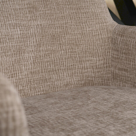 Lizzely Garden & Living Eetkamerstoel draaibaar Gemma taupe draaibare eetstoel