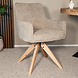 Lizzely Garden & Living Eetkamerstoel draaibaar Gemma taupe draaibare eetstoel