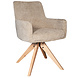 Lizzely Garden & Living Eetkamerstoel draaibaar Gemma taupe draaibare eetstoel