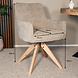 Lizzely Garden & Living Eetkamerstoel draaibaar Gemma taupe draaibare eetstoel