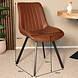 Lizzely Garden & Living Eetkamerstoel Susta PU cognac kunstleder eetstoel