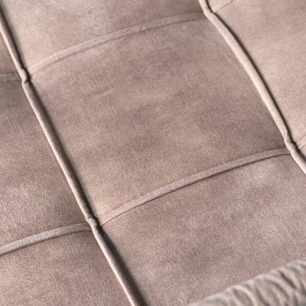 Eetkamerstoel met armleuning Indy beige velvet eetstoel