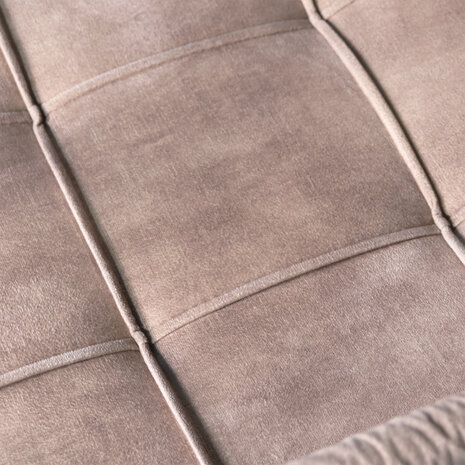 Lizzely Garden & Living Eetkamerstoel met armleuning Indy beige velvet eetstoel