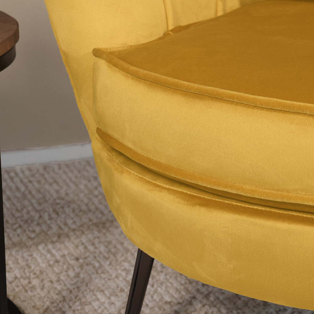 Fauteuil zitbank 1 persoons Anna goud Fauteuil zitbank 1 persoons Anna goud