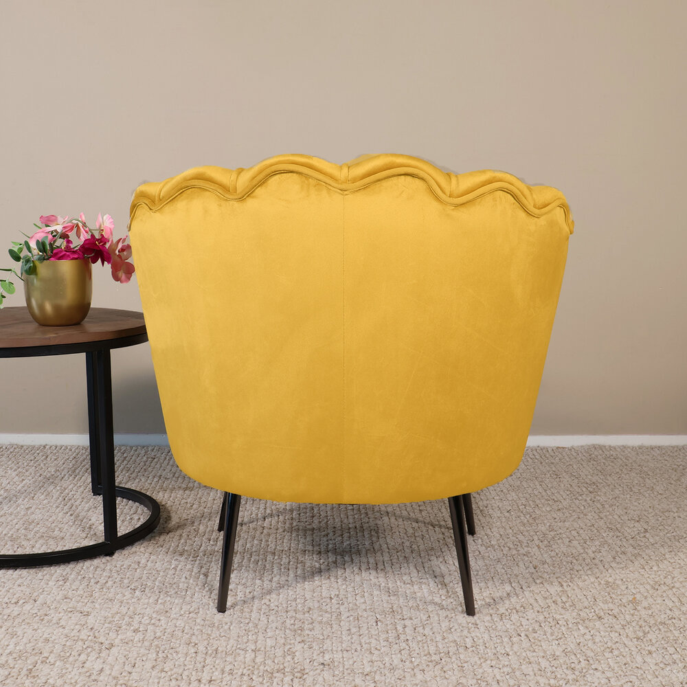 Fauteuil zitbank 1 persoons Anna goud Fauteuil zitbank 1 persoons Anna goud