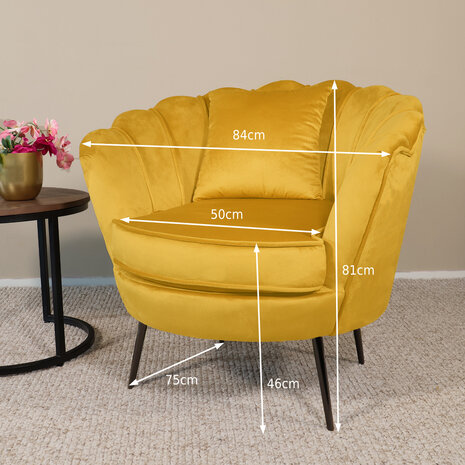 Lizzely Garden & Living Fauteuil zitbank 1 persoons Anna goud Lizzely Garden & Living Fauteuil zitbank 1 persoons Anna goud