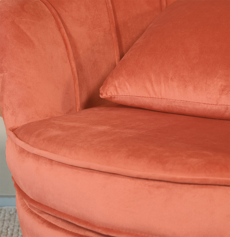 Fauteuil zitbank 1 persoons Belle oud roze bankje