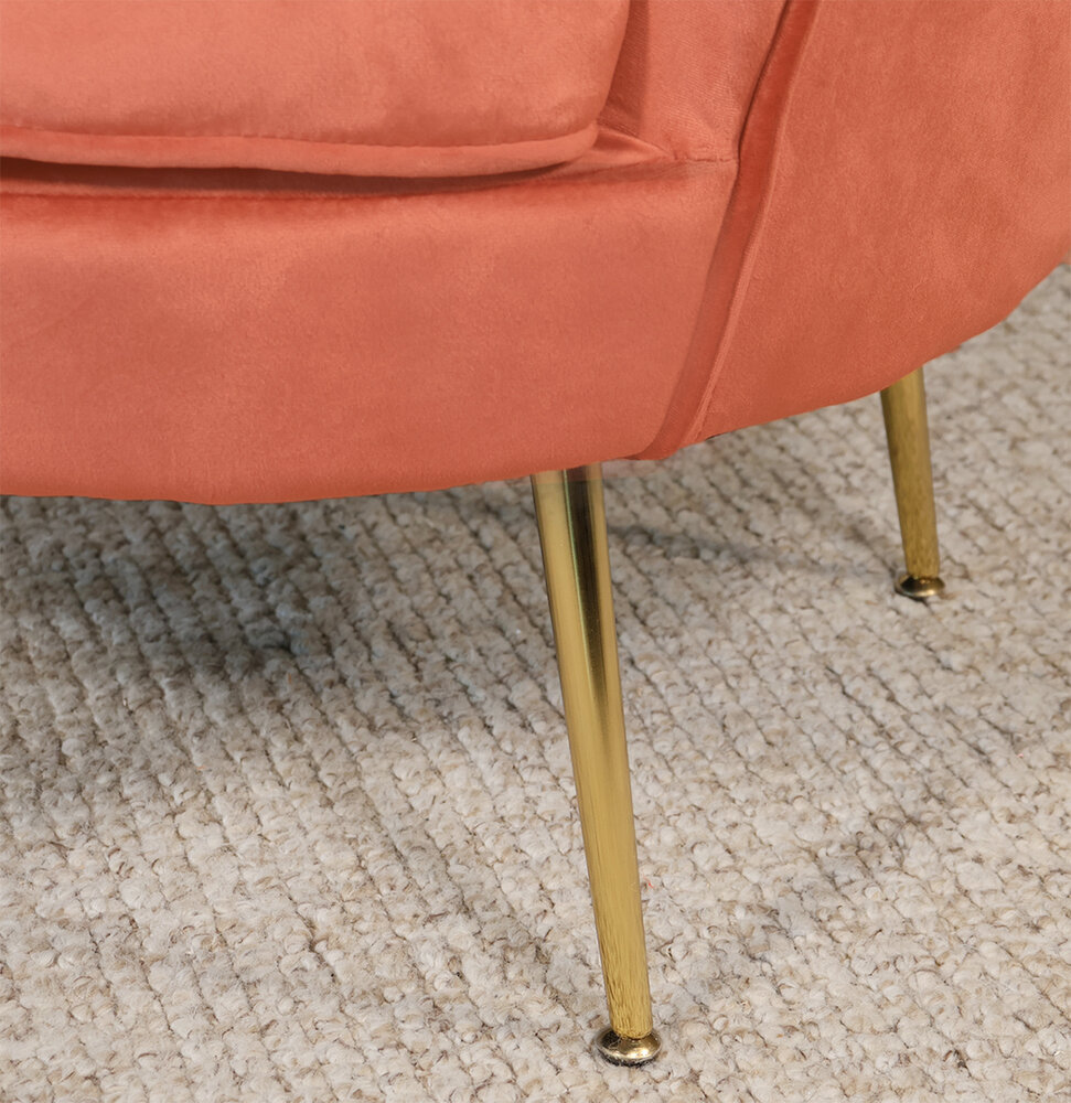Fauteuil zitbank 1 persoons Belle oud roze bankje