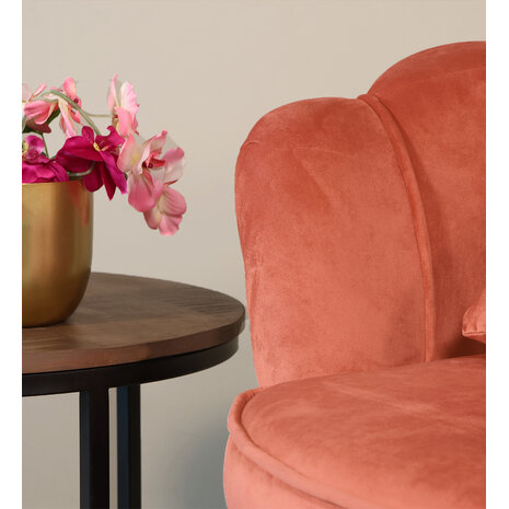 Lizzely Garden & Living Fauteuil zitbank 1 persoons Belle oud roze bankje