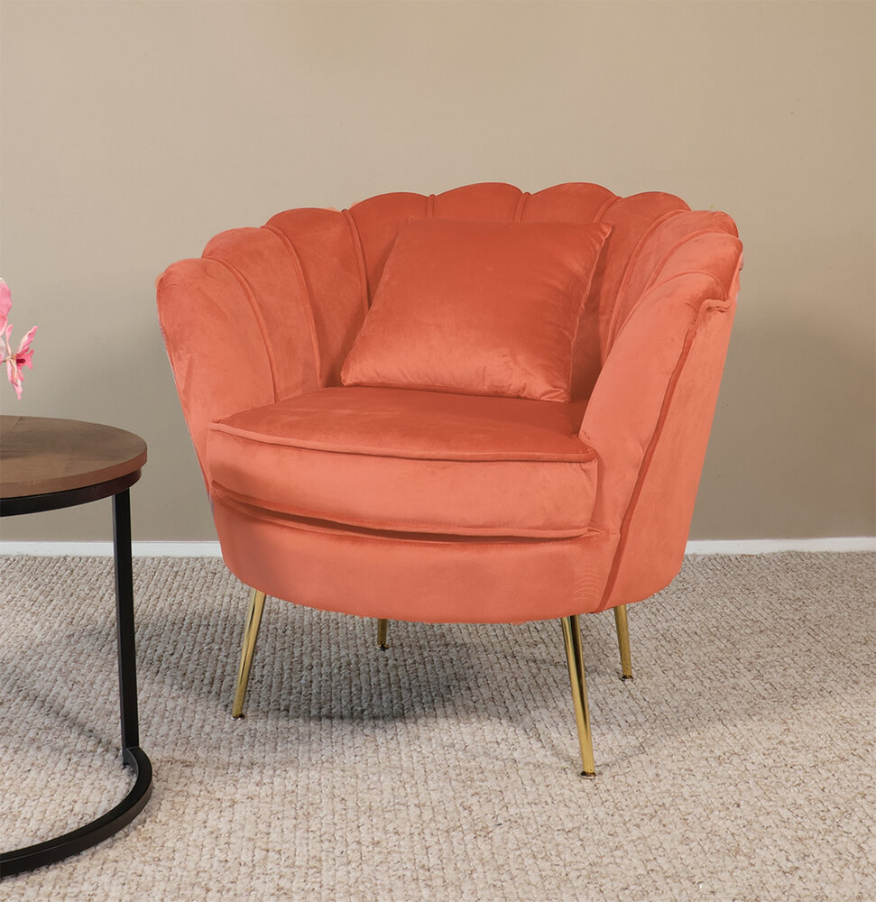 Fauteuil zitbank 1 persoons Belle oud roze bankje