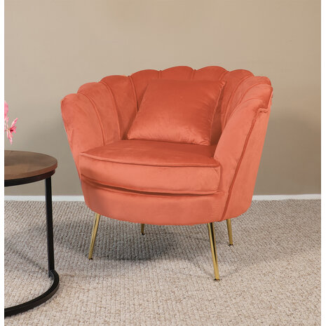 Lizzely Garden & Living Fauteuil zitbank 1 persoons Belle oud roze bankje