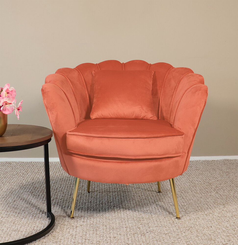 Fauteuil zitbank 1 persoons Belle oud roze bankje
