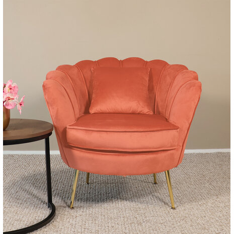 Lizzely Garden & Living Fauteuil zitbank 1 persoons Belle oud roze bankje