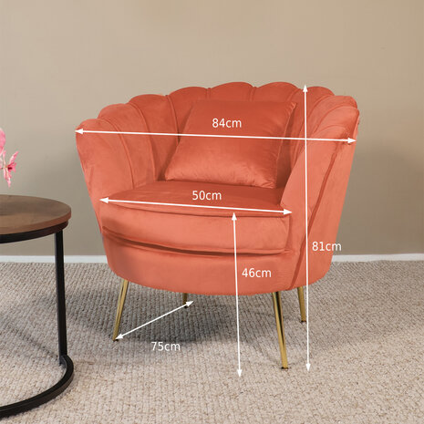 Lizzely Garden & Living Fauteuil zitbank 1 persoons Belle oud roze bankje