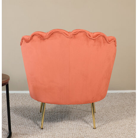 Lizzely Garden & Living Fauteuil zitbank 1 persoons Belle oud roze bankje