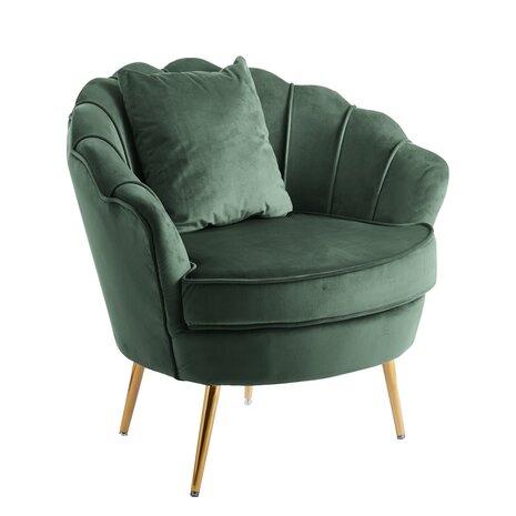 Lizzely Garden & Living Fauteuil zitbank 1 persoons Belle donkergroen bankje