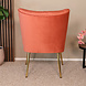 Lizzely Garden & Living Fauteuil zitbank 1 persoons Rilaan velvet oud roze stoel