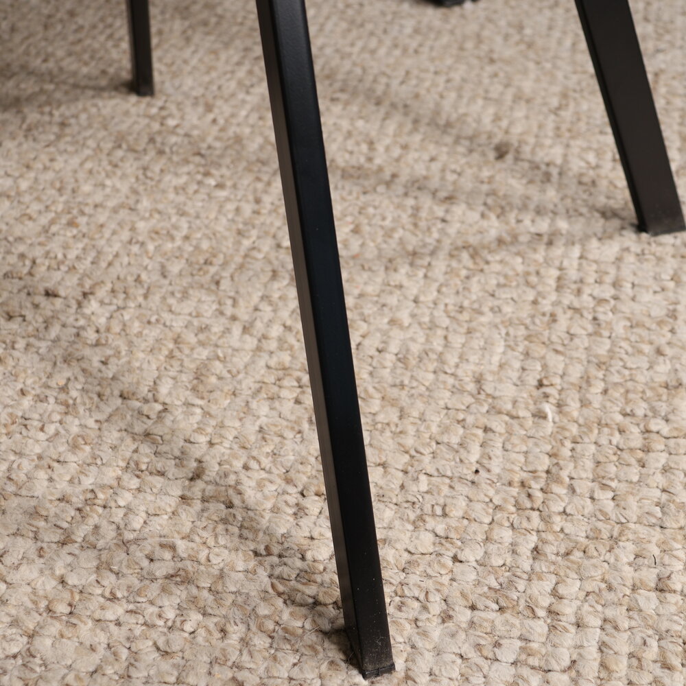 Eetkamerstoel met armleuning Yurgan donkergroen kunstleder eetstoel