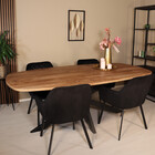 Eettafel Deens ovaal 210x110cm bruin Hero ovale eettafel