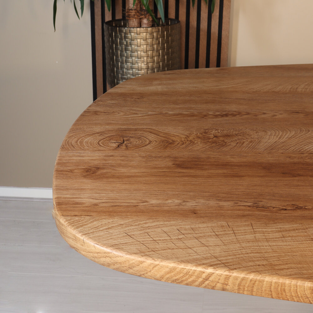 Eettafel Deens ovaal 210x110cm bruin Hero ovale eettafel