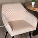 Lizzely Garden & Living Eetkamerstoel met armleuning Darcio zand velvet eetstoel