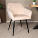 Lizzely Garden & Living Eetkamerstoel met armleuning Darcio zand velvet eetstoel