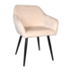Lizzely Garden & Living Eetkamerstoel met armleuning Darcio zand velvet eetstoel