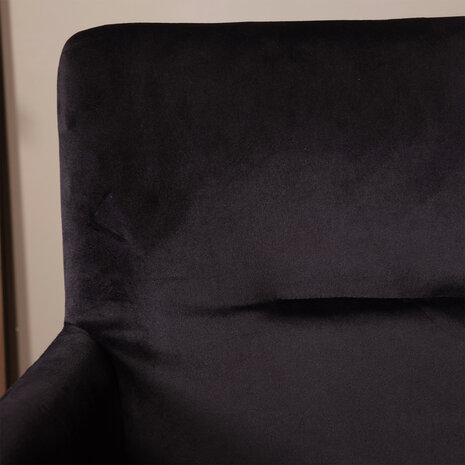 Lizzely Garden & Living Eetkamerstoel draaibaar met armleuning Puck velvet zwart