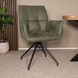 Lizzely Garden & Living Eetkamerstoel met armleuning Bowie donkergroen microvezel eetstoel industrieel Lizzely Garden & Living Eetkamerstoel met armleuning Bowie donkergroen microvezel eetstoel industrieel