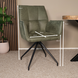Lizzely Garden & Living Eetkamerstoel met armleuning Bowie donkergroen microvezel eetstoel industrieel Lizzely Garden & Living Eetkamerstoel met armleuning Bowie donkergroen microvezel eetstoel industrieel