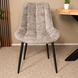 Lizzely Garden & Living Eetkamerstoel De Vince grijs chenille eetstoel