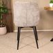 Lizzely Garden & Living Eetkamerstoel De Vince grijs chenille eetstoel