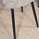 Lizzely Garden & Living Eetkamerstoel De Vince grijs chenille eetstoel