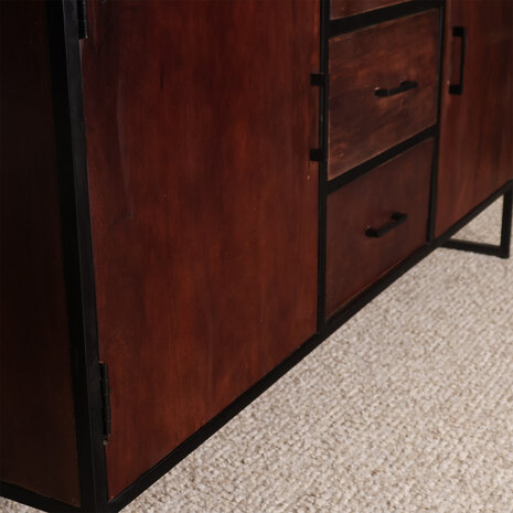 Lizzely Garden & Living Dressoir mangohout 150cm walnoot bruin Daan