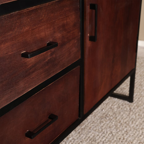 Lizzely Garden & Living Dressoir mangohout 150cm walnoot bruin Daan