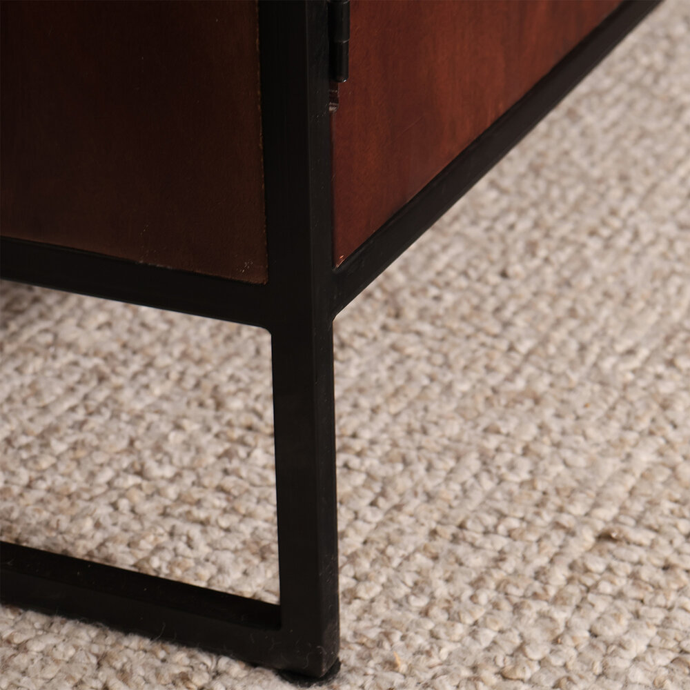 Dressoir mangohout 150cm walnoot bruin Daan