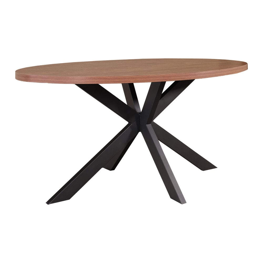 Eettafel ovaal melamine 160cm Tommy bruin ovale tafel