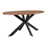 Lizzely Garden & Living Eettafel ovaal melamine 160cm Tommy bruin ovale tafel Lizzely Garden & Living Eettafel ovaal melamine 160cm Tommy bruin ovale tafel
