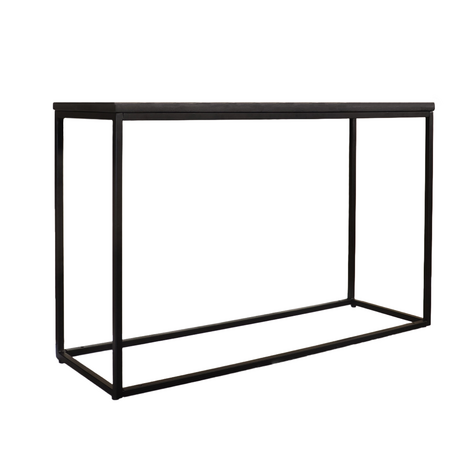 Lizzely Garden & Living Bijzettafel mangohout Osso 120cm zwart