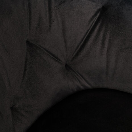 Lizzely Garden & Living Eetkamerstoel draaibaar Tamara zwart velvet draaibare eetstoel