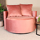 Lizzely Garden & Living Fauteuil loveseat velvet oud roze draaibare fauteuil