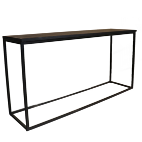 Lizzely Garden & Living Bijzettafel 150cm mangohout zwart Osso